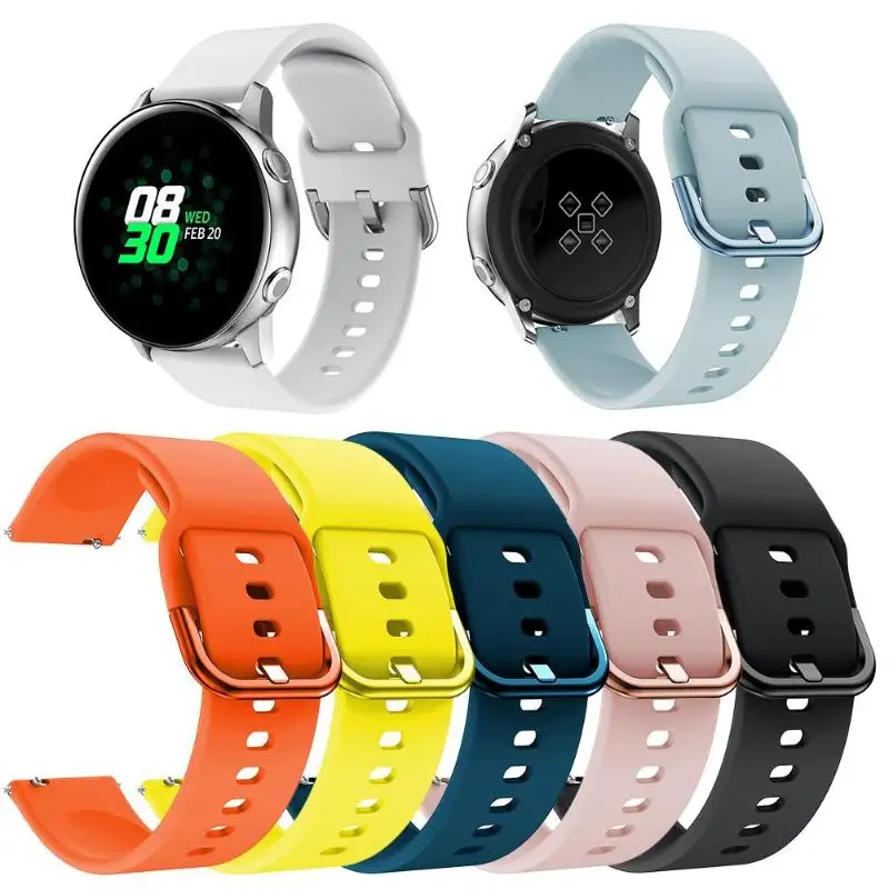 Wristband Replacement Soft TPU Silicone Sports Watch Strap for Samsung Galaxy Watch Active 20mm Accessories 
Wristband Replacement Soft TPU Silicone Sports Watch Strap for Samsung Galaxy Watch Active 20mm Accessories