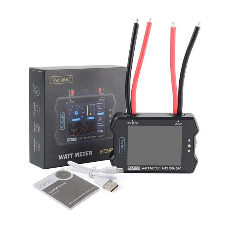 Анализатор мощности ToolkitRC WM150 измеритель 150 А 50 в ЖК дисплей тестер напряжения и