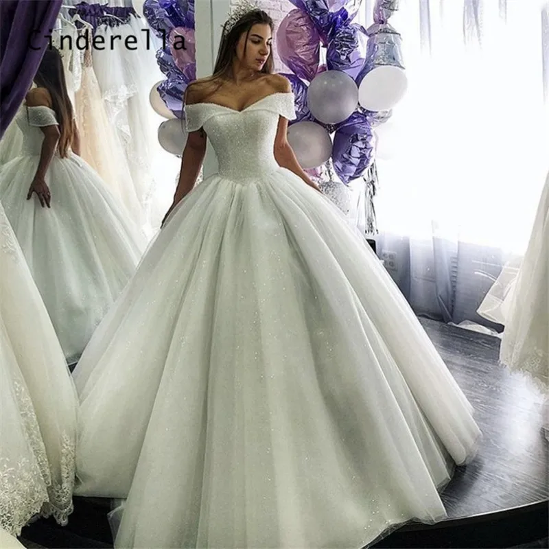 Gorgeous Shining Crystal Beading Off The Shoulder Lace Up Princess Ball Gown Wedding Dresses Bride Gowns vestido de noiva
Gorgeous Shining Crystal Beading Off The Shoulder Lace Up Princess Ball Gown Wedding Dresses Bride Gowns vestido de noiva