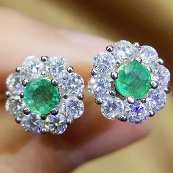 Per jewelry Natural real emerald stud earring 0.3ct*2pcs gemstone Free shipping 925 sterling silver Fine jewelry Q9102912
Per jewelry Natural real emerald stud earring 0.3ct*2pcs gemstone Free shipping 925 sterling silver Fine jewelry Q9102912
