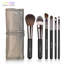Docolor 6 pçs pincéis de maquiagem conjunto de ferramentas cosméticos em pó sombra de olho fundação blush mistura beleza compõem escova maquilagem(China)