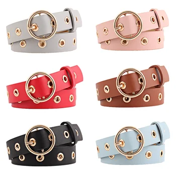 Women Fashion Metal Round Buckle Faux Leather Belt Hollow Dress Jeans Waistband NUBLT0501
Women Fashion Metal Round Buckle Faux Leather Belt Hollow Dress Jeans Waistband NUBLT0501