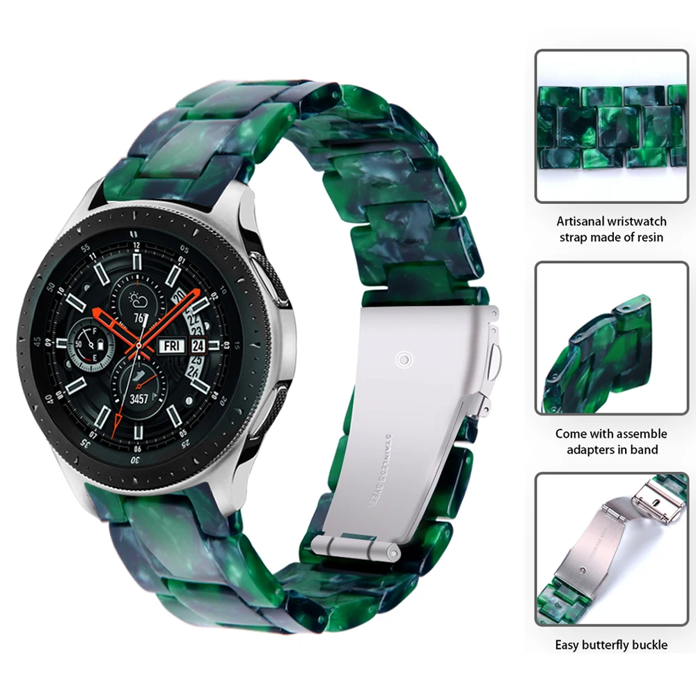 20mm 22mm Resin Strap for Samsung Galaxy Watch 3 Band 42mm 46mm Active 2 Stainless Steel Buckle Bracelet for Huawei gt Watchband
20mm 22mm Resin Strap for Samsung Galaxy Watch 3 Band 42mm 46mm Active 2 Stainless Steel Buckle Bracelet for Huawei gt Watchband