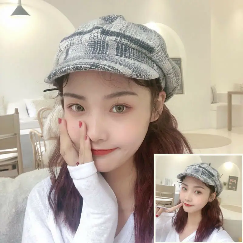 2019 New VOgue Women Woolen Plaid Newsboy Caps Lady Girls Winter Autumn Adjustable Vintage Retro Old Fashion Newsboy Hats Korean
2019 New VOgue Women Woolen Plaid Newsboy Caps Lady Girls Winter Autumn Adjustable Vintage Retro Old Fashion Newsboy Hats Korean