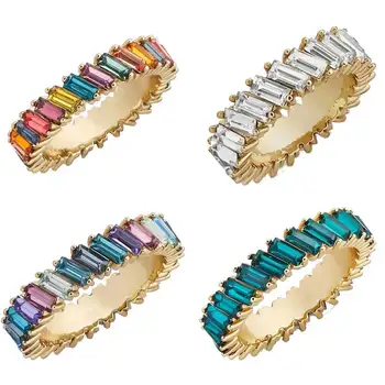 Dvacaman 4 Pcs/Set Wholesale Bulk Women Ring Luxury Colorful Glass Crystal Rings Wedding Bridal Party Copper Ring Christmas GIft 
Dvacaman 4 Pcs/Set Wholesale Bulk Women Ring Luxury Colorful Glass Crystal Rings Wedding Bridal Party Copper Ring Christmas GIft