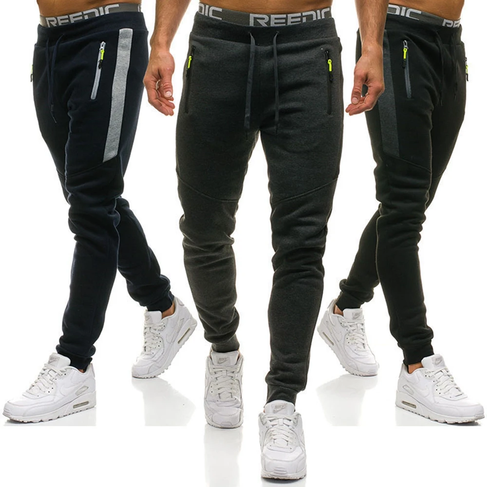 Joggers Men 2020 New High Quality Men's Solid Color Zippered Pocket Sweatpants Slim Drawstring Jogger Pants
Joggers Men 2020 New High Quality Men's Solid Color Zippered Pocket Sweatpants Slim Drawstring Jogger Pants