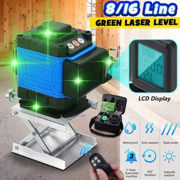 ZEAST 8/16 Lines Laser Level 3D Self-Leveling 360° Horizontal And Vertical Cross LED Display Super Powerful Green Laser Levels
ZEAST 8/16 Lines Laser Level 3D Self-Leveling 360° Horizontal And Vertical Cross LED Display Super Powerful Green Laser Levels