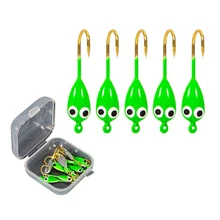 5pcs/Box Ice Fishing Metal Jigs Heads Winter Jigging Barbed Hooks For Walleye Multicolor Steel Fishhook Lure Fishing Accs
5pcs/Box Ice Fishing Metal Jigs Heads Winter Jigging Barbed Hooks For Walleye Multicolor Steel Fishhook Lure Fishing Accs
