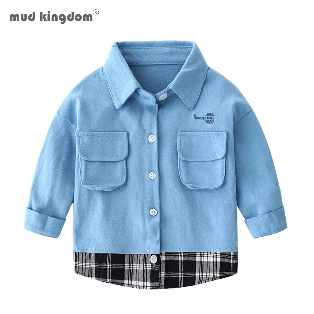 Mudkingdom Toddler Boys Shirts Long Sleeve Kids Clothes Patchwork Plaid Fashion Tops for Boys
Mudkingdom Toddler Boys Shirts Long Sleeve Kids Clothes Patchwork Plaid Fashion Tops for Boys