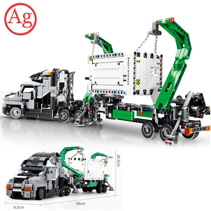 1202pcs CITY The Mack Martin Car Container Truck Vehicles Car Building Block Compatible Legoed Technic Brick Toys for Children
1202pcs CITY The Mack Martin Car Container Truck Vehicles Car Building Block Compatible Legoed Technic Brick Toys for Children
