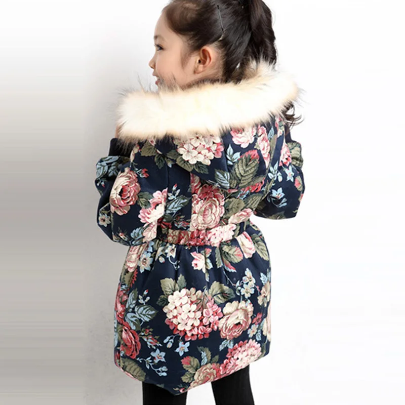 Утепленное пальто в Корейском стиле с хлопковой подкладкой для девочек детская