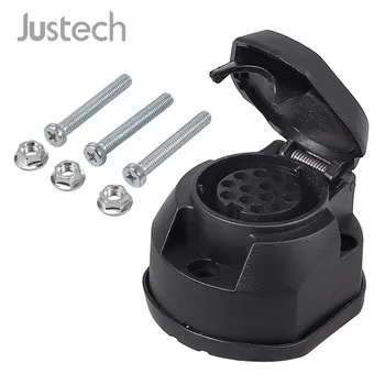 Justech 12V/24V 13-pin Plug Trailer Socket Suitable for European Standard Trailer 13 Cores for Commercial Vehicles/Trailers/RVs
Justech 12V/24V 13-pin Plug Trailer Socket Suitable for European Standard Trailer 13 Cores for Commercial Vehicles/Trailers/RVs