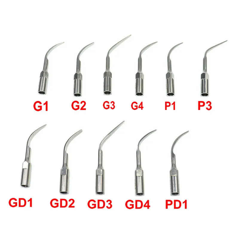 5Pcs Dental Ultrasonic Scaler Tips G1 G2 G3 G4 P1 P3 GD1 GD2 GD3 GD4 PD1 for EMS Woodpecker DTE Satelec Dental Instruments
5Pcs Dental Ultrasonic Scaler Tips G1 G2 G3 G4 P1 P3 GD1 GD2 GD3 GD4 PD1 for EMS Woodpecker DTE Satelec Dental Instruments