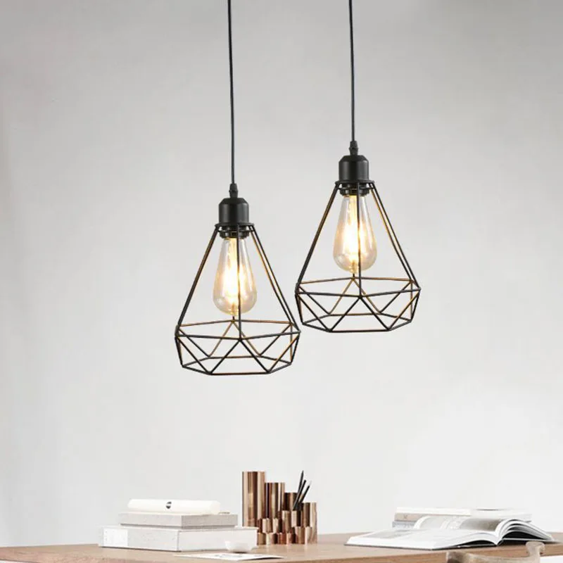 Modern Pendant Light Black Iron Hanging Cage Vintage Led Industrial Loft Retro Room Restaurant Bar Counter dining room lights
Modern Pendant Light Black Iron Hanging Cage Vintage Led Industrial Loft Retro Room Restaurant Bar Counter dining room lights