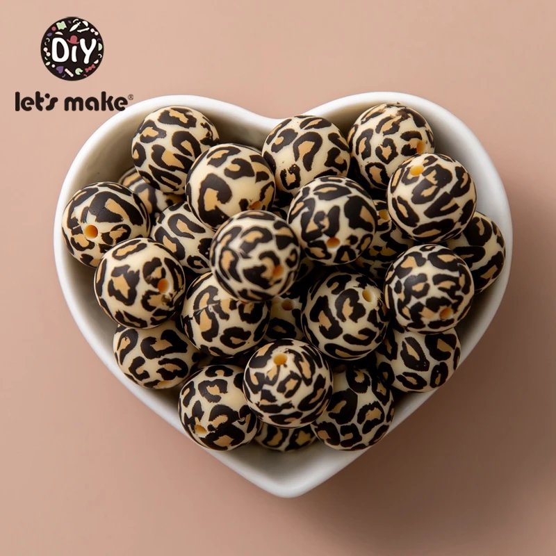 Let's make 50PC 12/15mm Silicone Leopard Print Bead Food Grade Teether Round Printing DIY Crafts Baby Teether Safe Rattle Beads
Let's make 50PC 12/15mm Silicone Leopard Print Bead Food Grade Teether Round Printing DIY Crafts Baby Teether Safe Rattle Beads