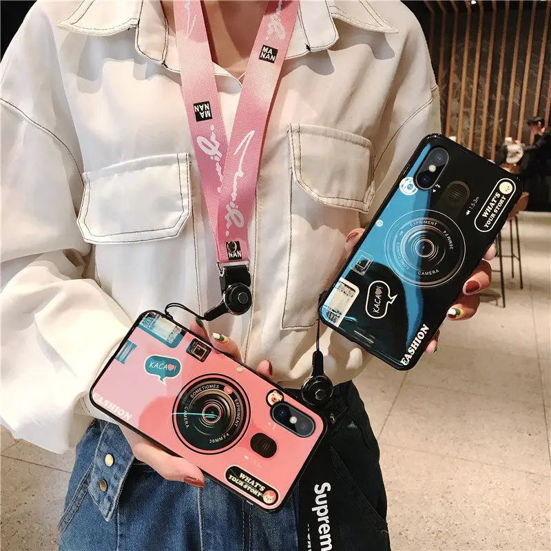 Fashion Blu-ray camera Pattern Phone Case For iPhone 11 Pro X XR XS Max 6 6S 7 8 Plus 5 5S SE case With Long Strap ipone cases
Fashion Blu-ray camera Pattern Phone Case For iPhone 11 Pro X XR XS Max 6 6S 7 8 Plus 5 5S SE case With Long Strap ipone cases