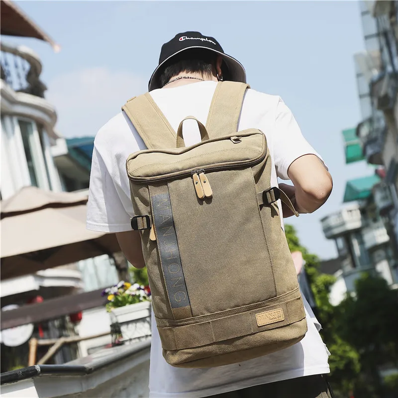 Recreational shoulder bags Male high school students'schoolbags with large capacity canvas travel backpack
Recreational shoulder bags Male high school students'schoolbags with large capacity canvas travel backpack