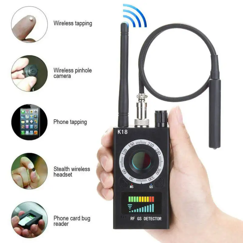 K18 Multi-function Anti Detector Camera GPS Signal Lens RF Tracker Detect Wireless Products
K18 Multi-function Anti Detector Camera GPS Signal Lens RF Tracker Detect Wireless Products