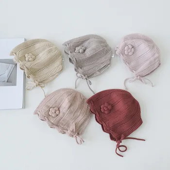 Infant Baby Bonnet Hat, Soft Winter Warm Knit Beanie Cap with Cute Flower Chin Strap
Infant Baby Bonnet Hat, Soft Winter Warm Knit Beanie Cap with Cute Flower Chin Strap