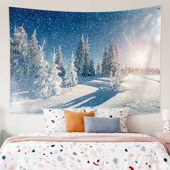 Laeacco Fashion Tapestry Snowflake Winter Mountain White Tree Snowman Blue Sky Wall Hangings Room Restaurant Decor Wall Chart
Laeacco Fashion Tapestry Snowflake Winter Mountain White Tree Snowman Blue Sky Wall Hangings Room Restaurant Decor Wall Chart