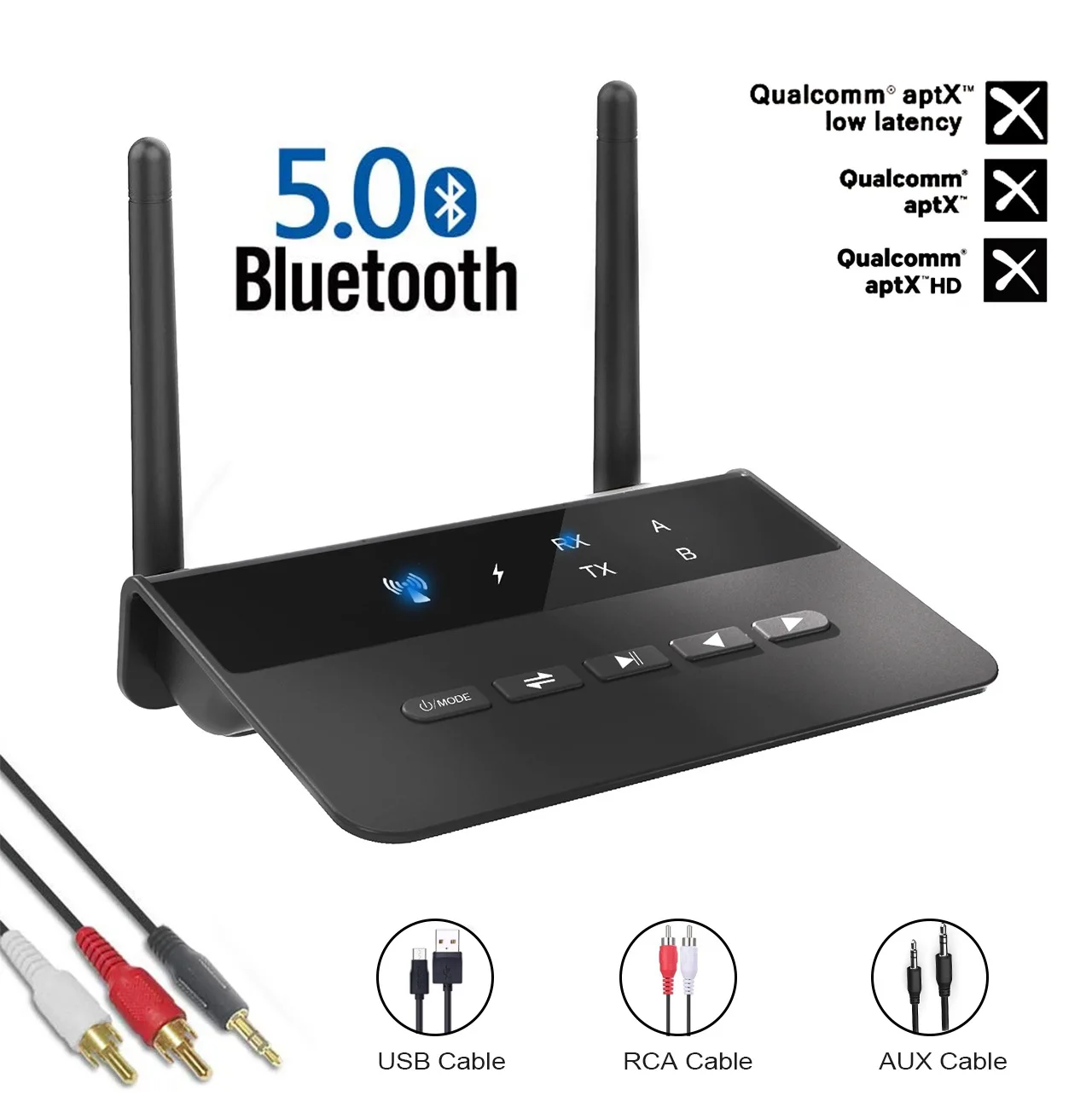CSR8675 Bluetooth Transmitter Receiver 5.0 Aptx RCA Aux Stereo Audio Wireless PC TV Headphone Music Adapter
CSR8675 Bluetooth Transmitter Receiver 5.0 Aptx RCA Aux Stereo Audio Wireless PC TV Headphone Music Adapter