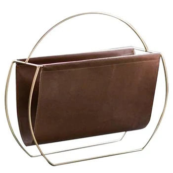 Metal Leather azine Newspaper Rack Handle Rack Sundries Organizer Book Storage Shelf for Home Living Room
Metal Leather azine Newspaper Rack Handle Rack Sundries Organizer Book Storage Shelf for Home Living Room