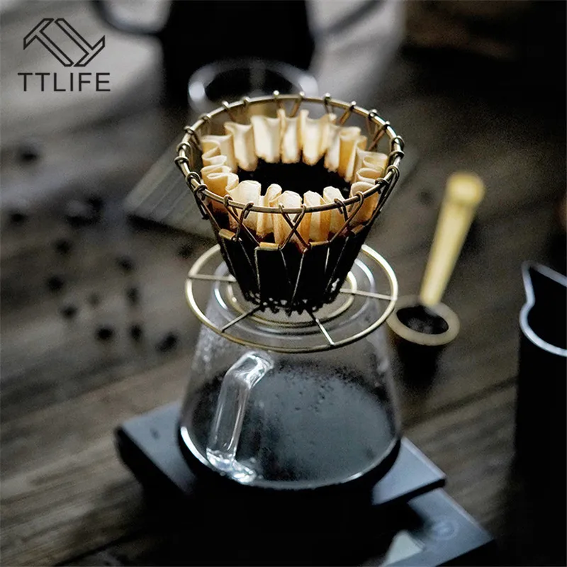 TTLIFE Stainless Steel Coffee Dripper Foldable Filter V60 Style Coffee Drip Filter Cup Portable Reusable Paperless Pour Over
TTLIFE Stainless Steel Coffee Dripper Foldable Filter V60 Style Coffee Drip Filter Cup Portable Reusable Paperless Pour Over
