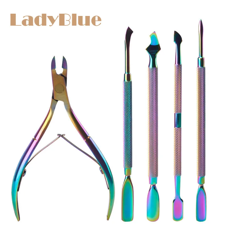 Rainbow Nail Nipper Cuticle Scissors Cuticle Pusher Groove Clean Tool Dead Skin Remove Manicure Care Stainless Steel Nail Set
Rainbow Nail Nipper Cuticle Scissors Cuticle Pusher Groove Clean Tool Dead Skin Remove Manicure Care Stainless Steel Nail Set