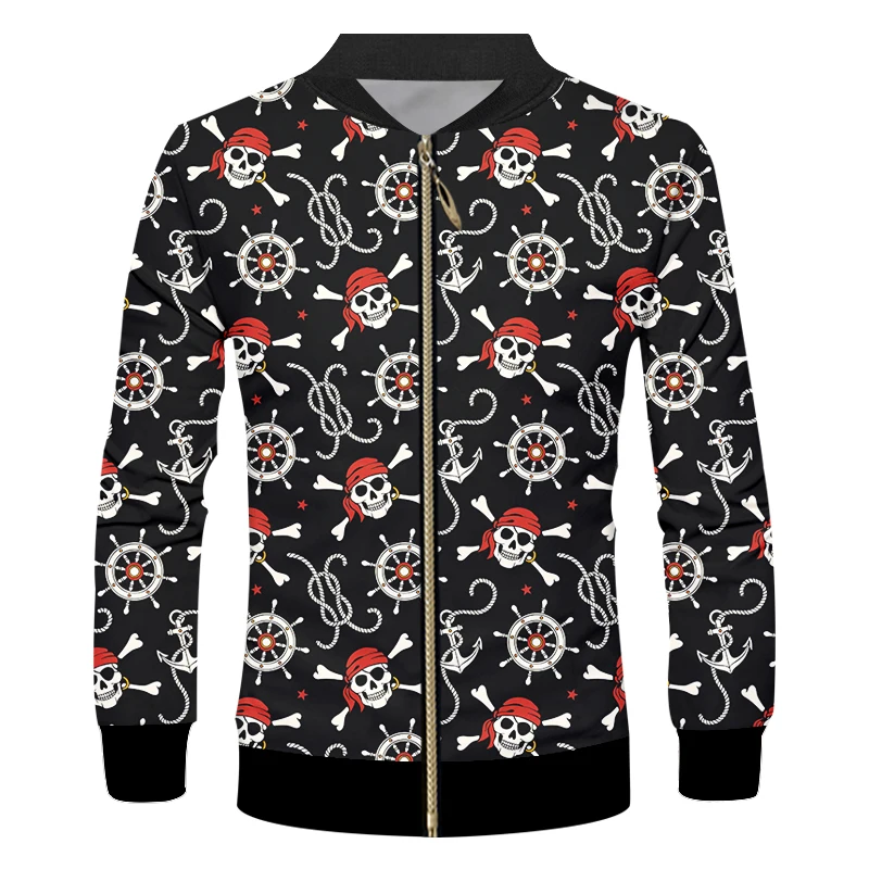 IFPD EU Size Spring Fall Casual Zipper Jacket Hiphop Sweatshirt Men's Cool Print Pirate Skull 3d Fashion Jackets Plus Size Coats
IFPD EU Size Spring Fall Casual Zipper Jacket Hiphop Sweatshirt Men's Cool Print Pirate Skull 3d Fashion Jackets Plus Size Coats
