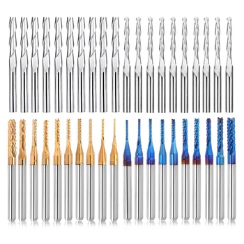 End Mill Combination Kit Set, 40 PCS CNC Router Bits Cutter Cutting Milling Tool, Including Flat Nose/Ball Nose End Mill, Nano C
End Mill Combination Kit Set, 40 PCS CNC Router Bits Cutter Cutting Milling Tool, Including Flat Nose/Ball Nose End Mill, Nano C