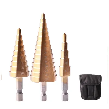 6Pcs HSS Step Drill Bit Set 4-12/20/32mm Metal Hole Cutter Wood Cone Core Drilling Hole Saw Tool 3,6,8mm Saw Drill
6Pcs HSS Step Drill Bit Set 4-12/20/32mm Metal Hole Cutter Wood Cone Core Drilling Hole Saw Tool 3,6,8mm Saw Drill