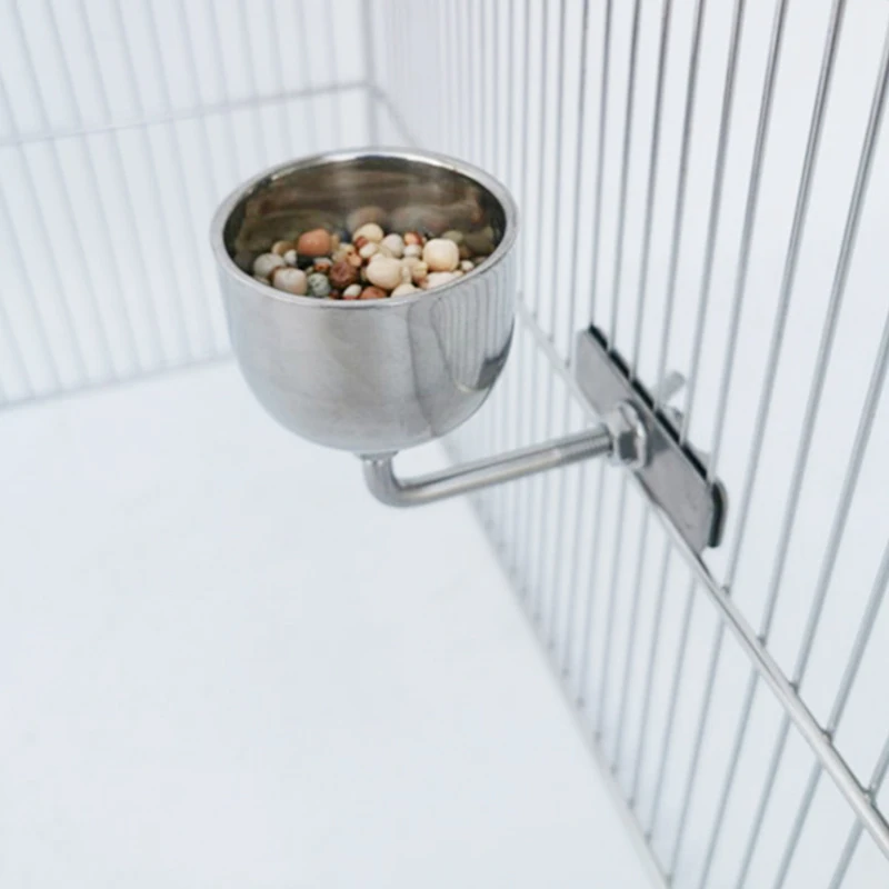 Bird Feeders Parrot Stainless Steel Cups Container With Food Bowl Prcatical Food Box Cage Water Basin Bird Cage Accessories
Bird Feeders Parrot Stainless Steel Cups Container With Food Bowl Prcatical Food Box Cage Water Basin Bird Cage Accessories