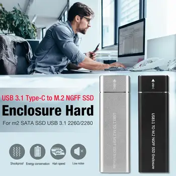 M2 SATA SSD Case USB 3.1 Type-C To M.2 NGFF SSD Adapter 6Gbps External Enclosure Case Enclosure Hard Drive Disk Box
M2 SATA SSD Case USB 3.1 Type-C To M.2 NGFF SSD Adapter 6Gbps External Enclosure Case Enclosure Hard Drive Disk Box
