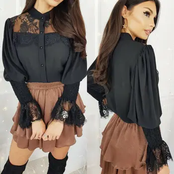 Hirigin Chiffon Lace Patchwork Blouses Puff Sleeve Chic Elegant Spring Fall Office Women 2020 Spring Shirt Slim Lady Casual Tops
Hirigin Chiffon Lace Patchwork Blouses Puff Sleeve Chic Elegant Spring Fall Office Women 2020 Spring Shirt Slim Lady Casual Tops