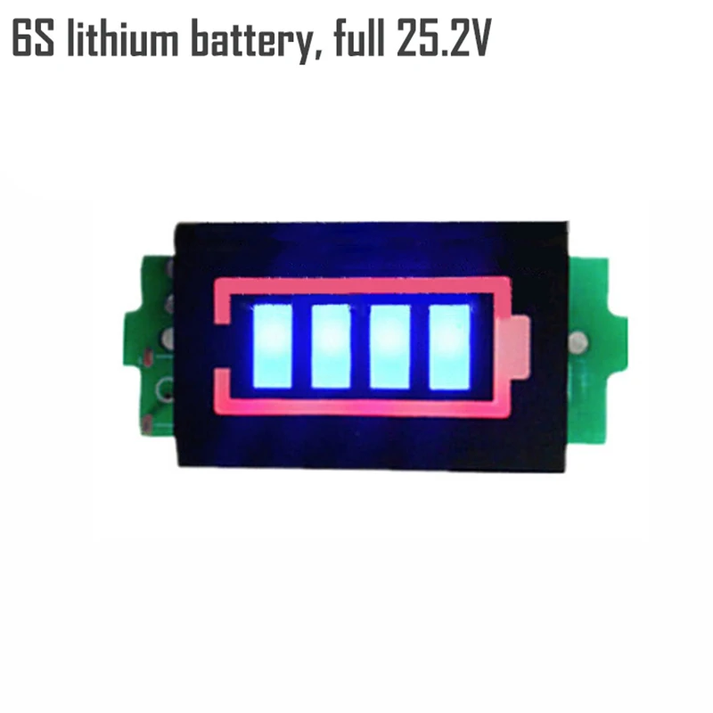 25.2V 6S Li- Lithium Battery Capacity Indicator Module Blue Display Electric Vehicle Power Tester | Инструменты