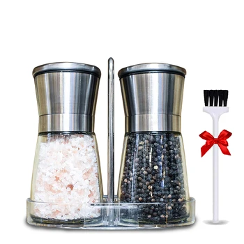 NEW Manual Pepper Mill 2Pcs Set for Kitchen Spice Mill with Stand Adjustable Coarseness Stainless Steel Salt and Pepper Grinder
NEW Manual Pepper Mill 2Pcs Set for Kitchen Spice Mill with Stand Adjustable Coarseness Stainless Steel Salt and Pepper Grinder