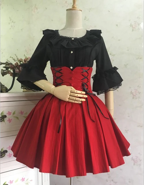 

Gothic vintage sweet lolita skirt high waist slim cross bandage palace victorian skirt kawaii girl gothic lolita sk loli cosplay