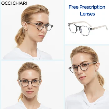 OCCI CHIAR Round Transparent Glasses Anti-fatigue Eyeglasses Frame Women Clear Lens Prescription Glasses Myopia Optical Eyewear
OCCI CHIAR Round Transparent Glasses Anti-fatigue Eyeglasses Frame Women Clear Lens Prescription Glasses Myopia Optical Eyewear