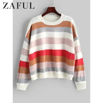 ZAFUL Women Autumn Color-Blocking Drop Shoulder Pullover Sweater Round Collar Long Sleeve Pullovers Casual Daily Hot Sale 2019
ZAFUL Women Autumn Color-Blocking Drop Shoulder Pullover Sweater Round Collar Long Sleeve Pullovers Casual Daily Hot Sale 2019