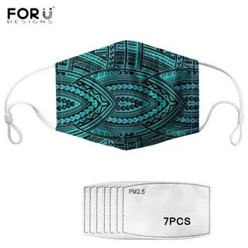 FORUDESIGNS Polynesian Traditional Tribal Floral Pattern Women Mask With 7Pcs/lot Filter Reusable Washable Unisex Face Masks
FORUDESIGNS Polynesian Traditional Tribal Floral Pattern Women Mask With 7Pcs/lot Filter Reusable Washable Unisex Face Masks