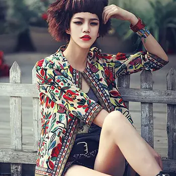 Vintage Floral Print Jacket Women Long Sleeve Embroidered Jackets Fashion Office Lady Cardigan Short Coat
Vintage Floral Print Jacket Women Long Sleeve Embroidered Jackets Fashion Office Lady Cardigan Short Coat