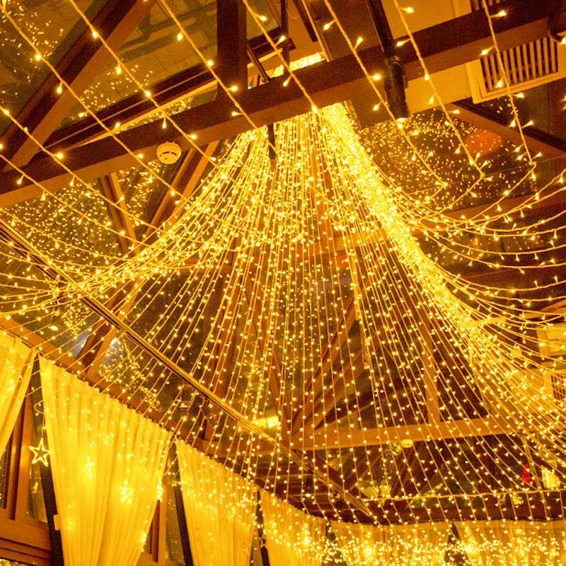 Xmas Fairy Light 10/20 M Led String 8 Modes Star Curtain Light String Hristmas Garland Lamp Wedding Party Holiday Decor Lights
Xmas Fairy Light 10/20 M Led String 8 Modes Star Curtain Light String Hristmas Garland Lamp Wedding Party Holiday Decor Lights