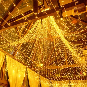 Xmas Fairy Light 10/20 M Led String 8 Modes Star Curtain Light String Hristmas Garland Lamp Wedding Party Holiday Decor Lights
Xmas Fairy Light 10/20 M Led String 8 Modes Star Curtain Light String Hristmas Garland Lamp Wedding Party Holiday Decor Lights