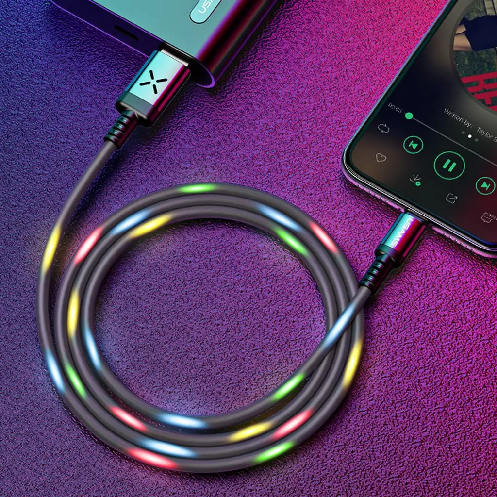Mobile phone data cable 1M for iPhone 6 7 X, USAMS SR data synchronization 2A fast charging USB cable volume control LED lights
Mobile phone data cable 1M for iPhone 6 7 X, USAMS SR data synchronization 2A fast charging USB cable volume control LED lights