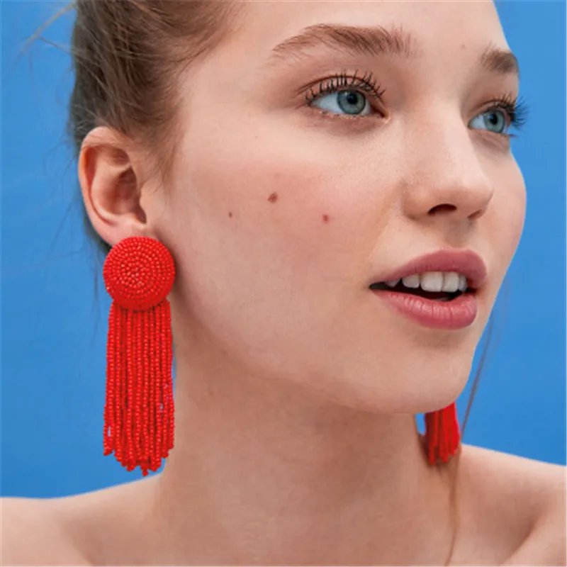 Female Women Girl Long Big Vintage Dangle Drop Earrings Tassel Beads Bohemia Ethnic Handmade Fashion Jewelry Accessories-JJ-W13
Female Women Girl Long Big Vintage Dangle Drop Earrings Tassel Beads Bohemia Ethnic Handmade Fashion Jewelry Accessories-JJ-W13
