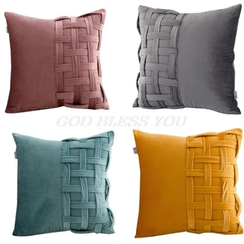 Minimalist Solid Color Throw Pillow Case Soft Velvet Woven Plaid Patchwork Square Decortive Cushion Cover for Couch Sofa
Minimalist Solid Color Throw Pillow Case Soft Velvet Woven Plaid Patchwork Square Decortive Cushion Cover for Couch Sofa