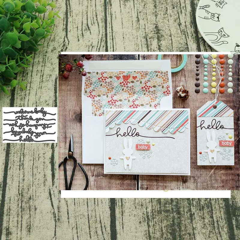Metal Cutting Dies Daily languages Scrapbooking For Paper Embossing Frame Card Dies Set
Metal Cutting Dies Daily languages Scrapbooking For Paper Embossing Frame Card Dies Set