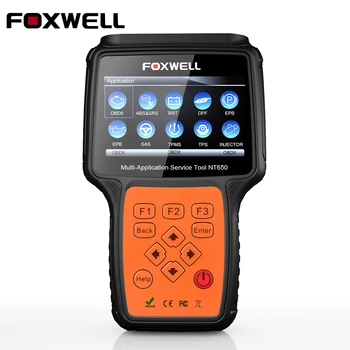 FOXWELL NT650 OBD2 Car Diagnostic Tool DPF Injector BMS EPB Oil Reset Multi-Application Service OBD OBD2 Automotive Scanner
FOXWELL NT650 OBD2 Car Diagnostic Tool DPF Injector BMS EPB Oil Reset Multi-Application Service OBD OBD2 Automotive Scanner