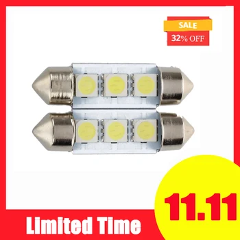 2x C5W 3 LED SMD 5050 36mm Xenon White Bulb plate shuttle Festoons dome ceiling lamp car light
2x C5W 3 LED SMD 5050 36mm Xenon White Bulb plate shuttle Festoons dome ceiling lamp car light