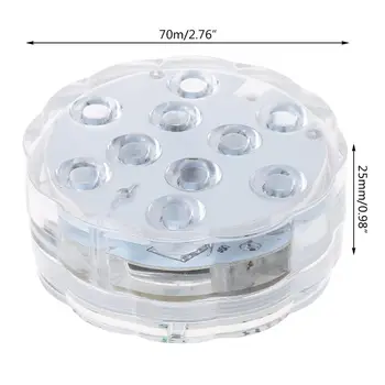 Submersible LED Light With Remote Controller Waterproof RGB Multi-color 10-LED Lamp Q0KF
Submersible LED Light With Remote Controller Waterproof RGB Multi-color 10-LED Lamp Q0KF